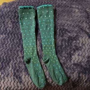 Stockwell wm calf compression socks polka dot teal